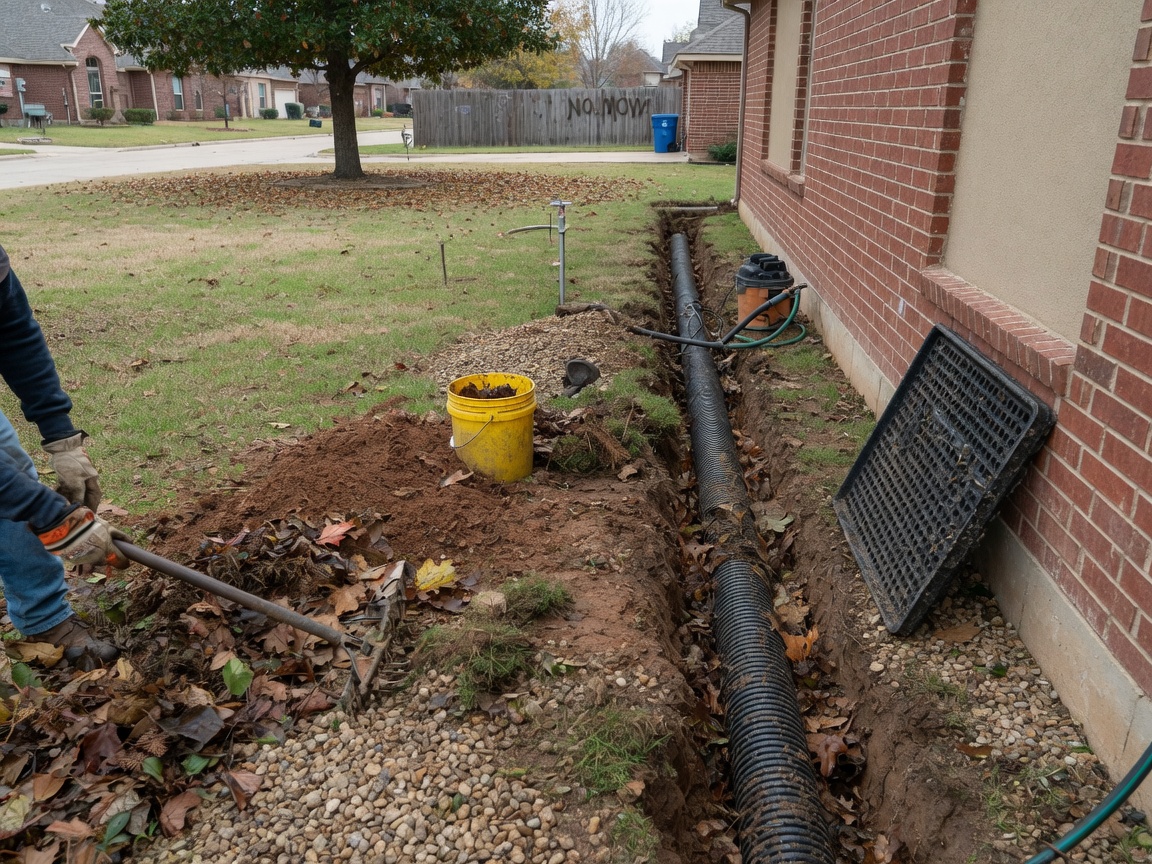 french drains in Houston