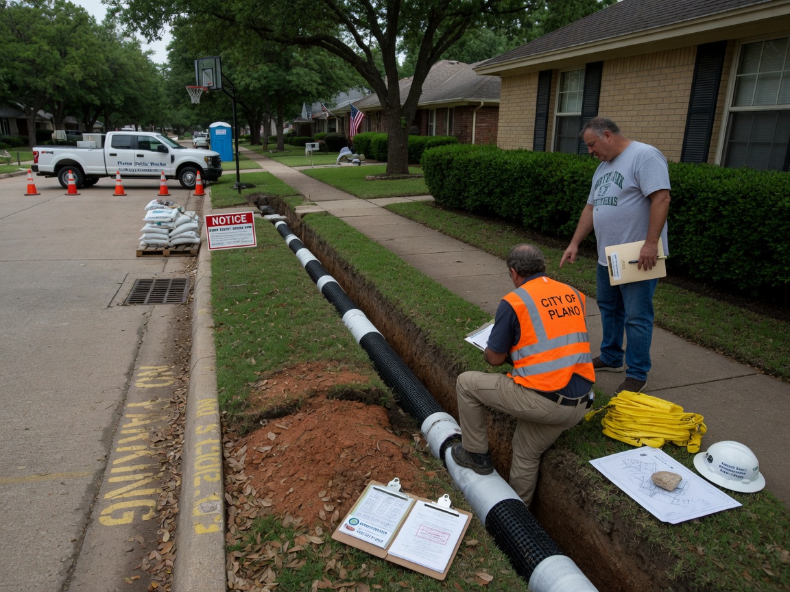 french drains in Allen
