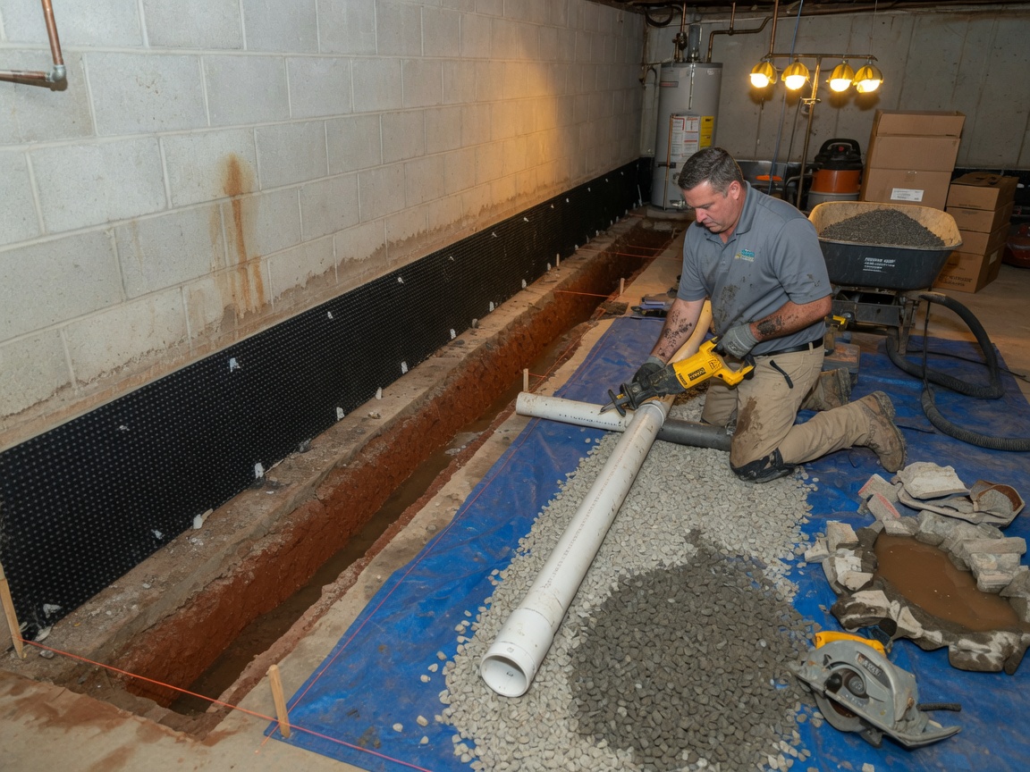 french drains in Humble