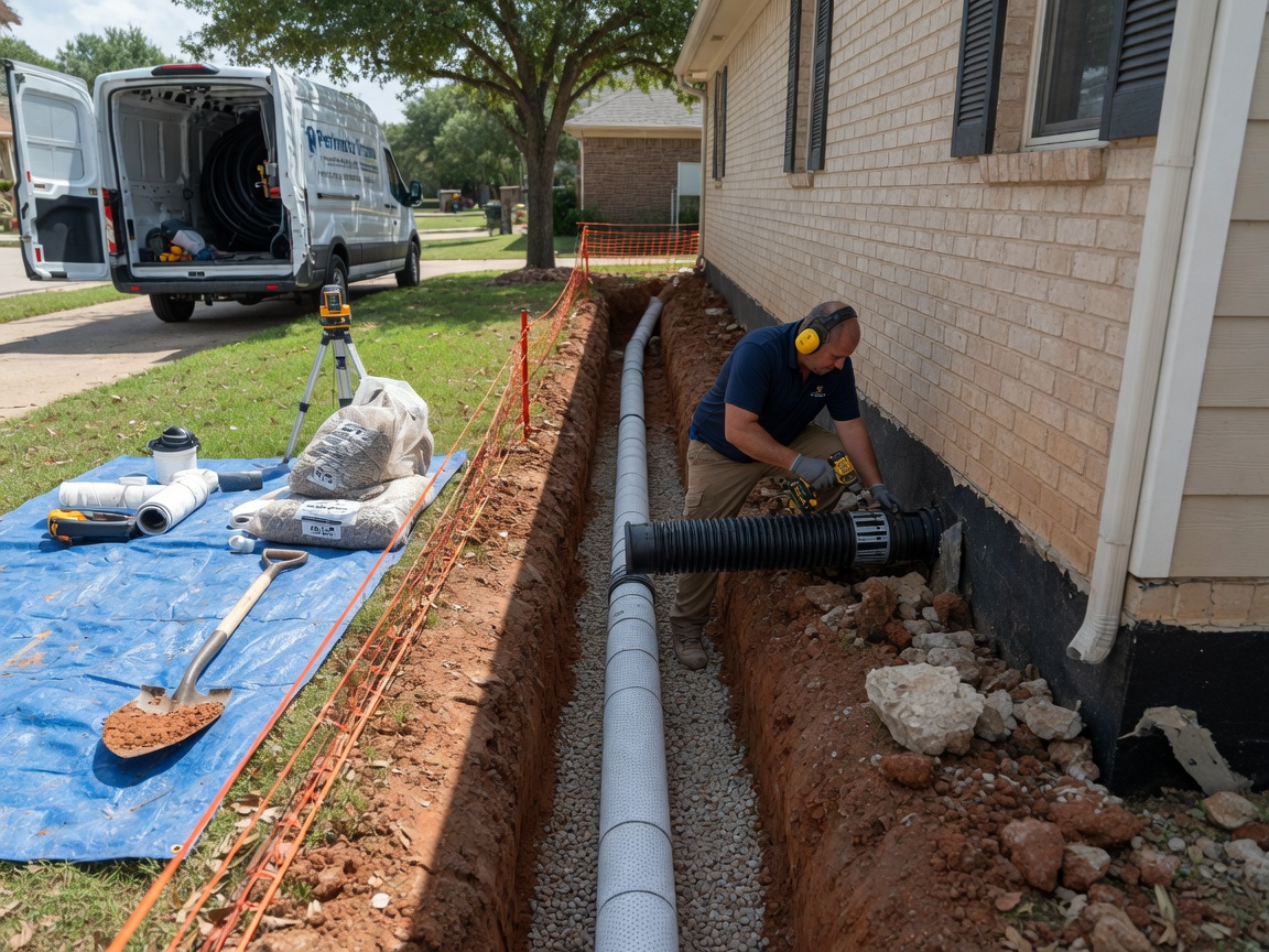 french drains in Mckinney